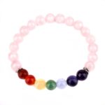 Chakra – Rosenquarz Ø 8 mm Kugel | Perlen Edelstein Armband flexibel und dehnbar Edelsteine Heilsteine bei Wunderstein24